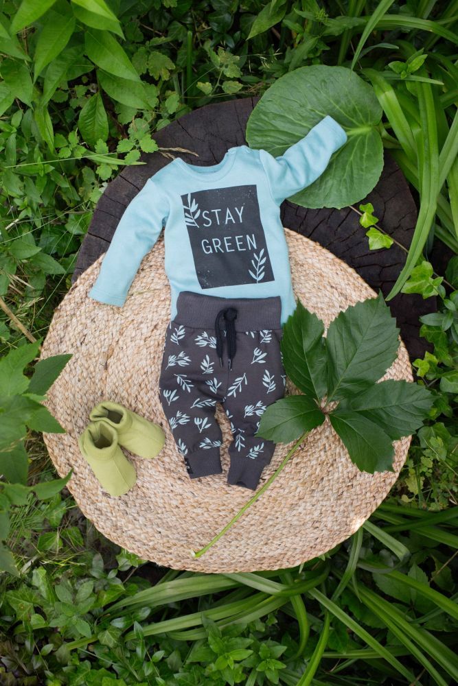 Body dlouhý rukáv Pinokio Stay Green Turquoise - obrázek 2
