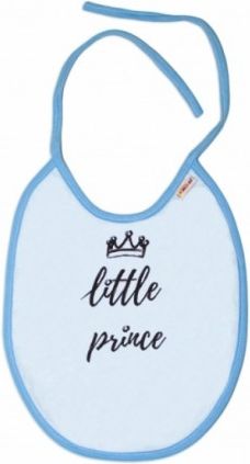 Nepromokavý bryndáček Baby Nellys velký Little prince, 24 x 23 cm - sv. modrá - obrázek 1