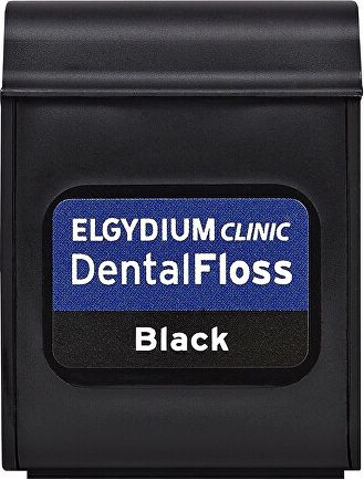 ELGYDIUM Voskovaná dentální nit černá Clinic 50 m - obrázek 1