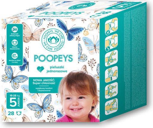 Plenky Poopeys 5 Junior 28ks 11-25kg - obrázek 1
