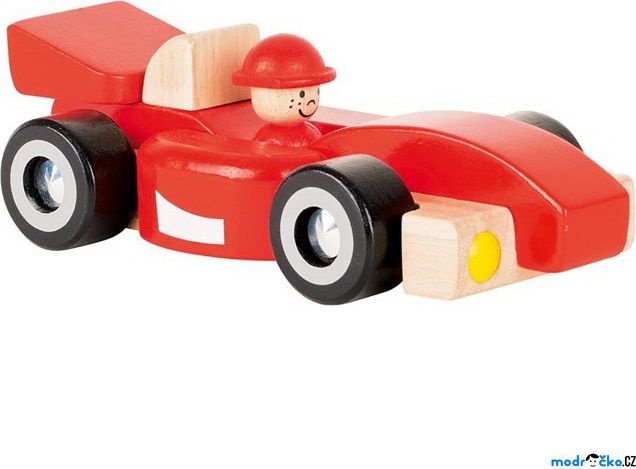 Auto - Červená závodnička ze dřeva, 20cm (Goki) - obrázek 1