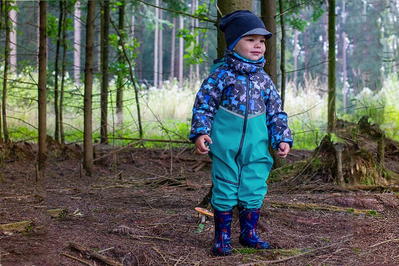 Unuo, Dětská čepice z teplákoviny s reflexním kšiltem spadená, Jeans temný, Černá Velikost: S - obrázek 5