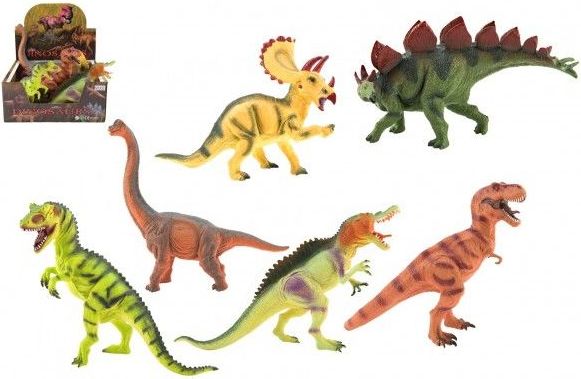 Dinosaurus 25-32cm plast 6 druhů 6 ks v boxu - obrázek 1