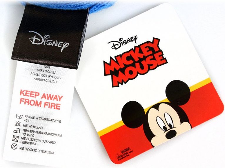 Setino · Dětská / chlapecká zimní čepice + prstové rukavice Mickey Mouse - Disney - Modrá - obrázek 4
