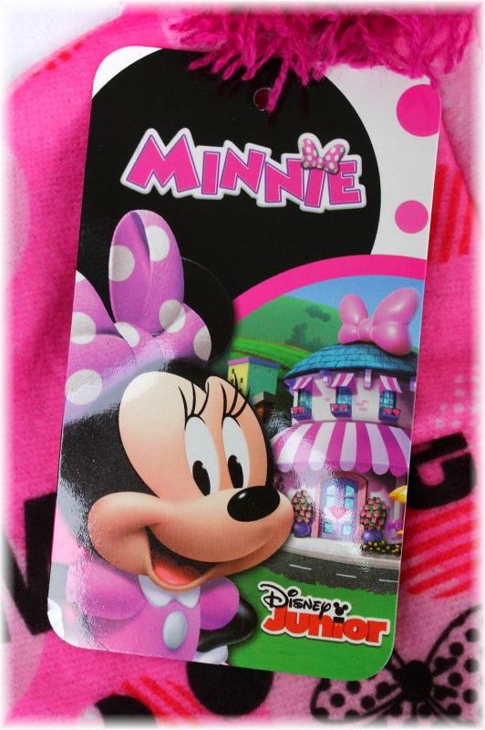 Setino · Dívčí zimní čepice + prstové rukavice Minnie Mouse Růžová - obrázek 4