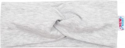 Kojenecká čelenka New Baby Style světle šedá 37 cm, Šedá - obrázek 1
