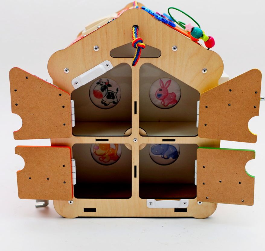 Activity board motorický domeček se světlem SMILE LED - obrázek 5