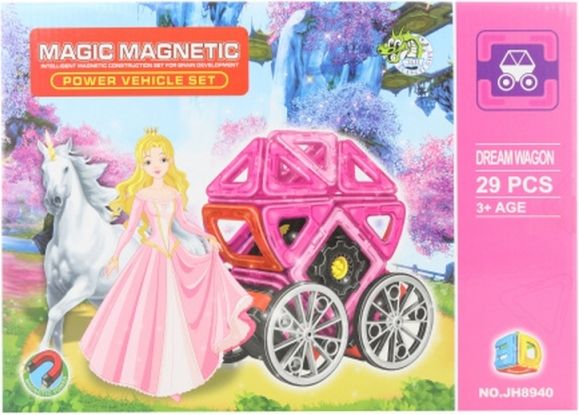 Magnetická stavebnice 29 ks kočár pro panenky - obrázek 1