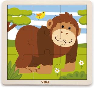 Dřevěné puzzle - opice - obrázek 1