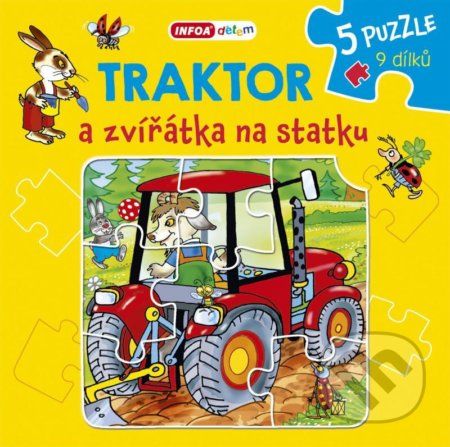 Traktor a zvířátka na statku – Knížkové puzzle - INFOA - obrázek 1