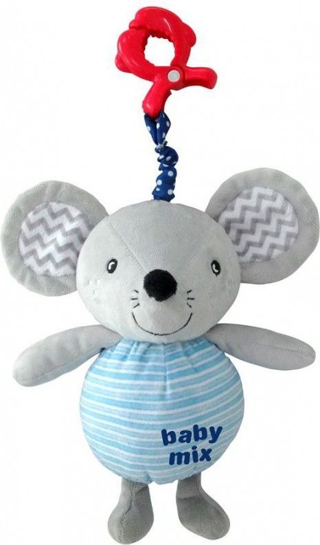 Plyšová závěsná hračka se zvukem BabyMix Mouse - obrázek 1