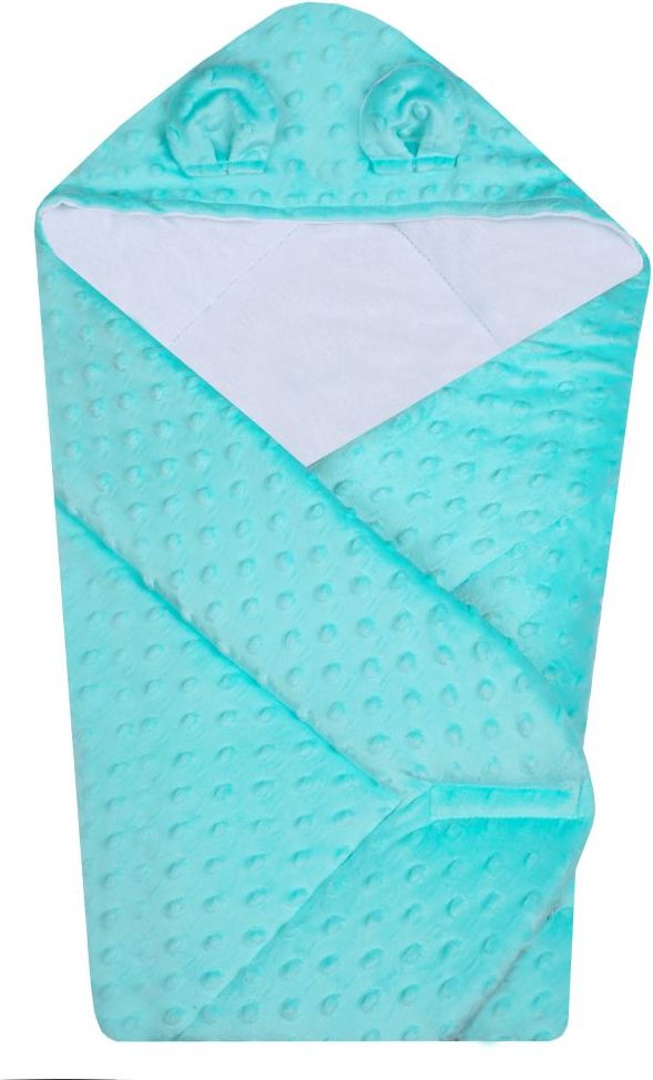 Zavinovačka měkká s ouškami minky LittleUp Turquoise - obrázek 1