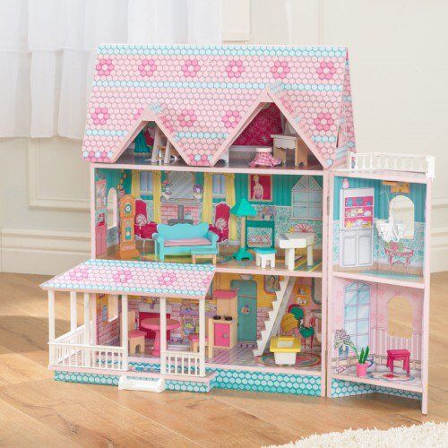 Dřevěný domeček pro panenky KidKraft 58x32x72 - obrázek 1
