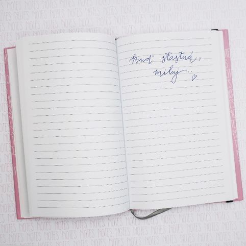 Eva Salvatore Burešová - Notes linkovaný - Růžový / 13,9 x 21cm / 192 stran - obrázek 2