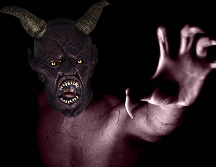 Halloweenská maska - ďábel - obrázek 4