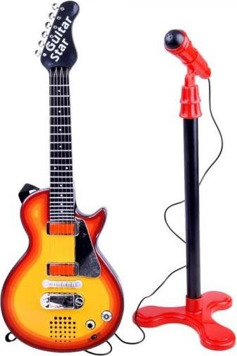 Elektrická rocková kytara s mikrofonem - obrázek 1