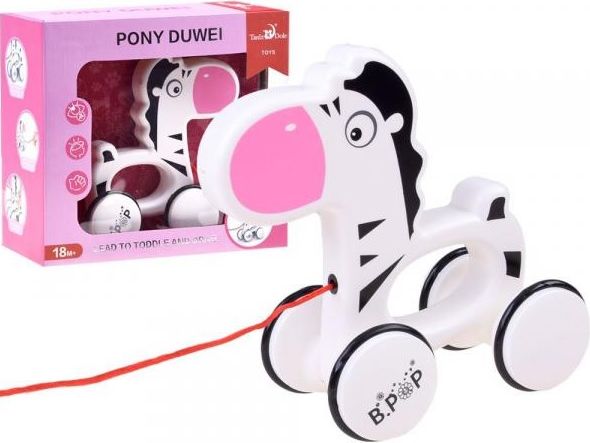 Zebra Pony na kolečkách - hračka pro tažení
