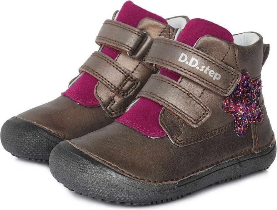 D-D-step dívčí barefoot obuv 063-879C 31 bronzová - obrázek 1