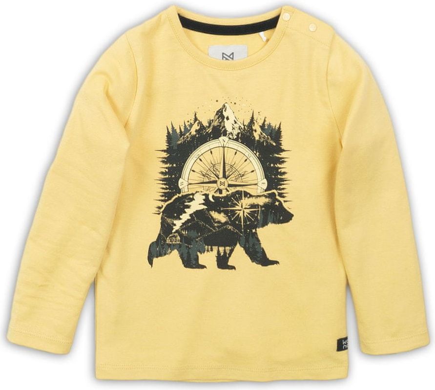 KokoNoko chlapecké tričko - medvěd žlutá 98 - obrázek 1