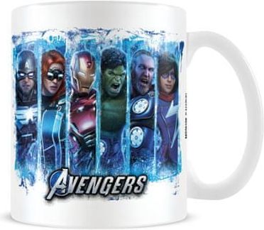 CurePink Keramický hrnek Avengers: Heroes (objem 315 ml) bílý - obrázek 1