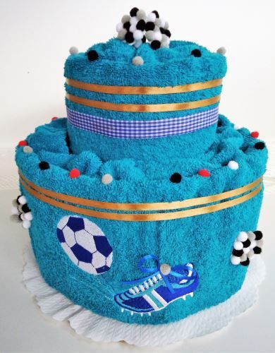 Veratex VERATEX Fotbalový textilní dort dvoupatrový vyšitá kopačka s míčem (možnost vyšít jméno/přezdívku doplatek 75kč) 21 barev - obrázek 1