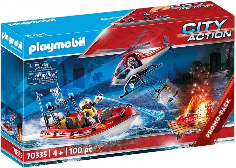 Playmobil 70335 Hasiči s člunem a helikoptérou - obrázek 1