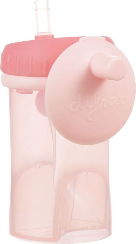 Dětský hrneček s brčkem 250 ml Difrax Pink 2020 - obrázek 1