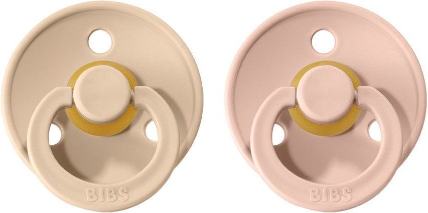 Šidítko kulaté Kaučuk 2 ks Bibs Colour Vanilla / Blush 6-18 měsíců - obrázek 1