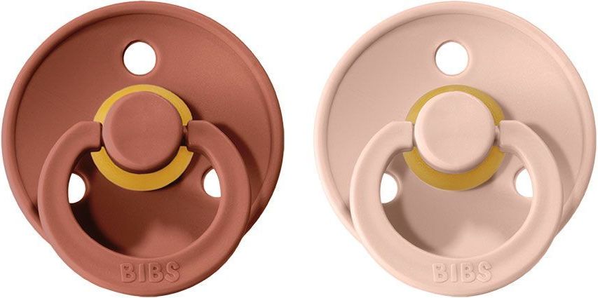 Šidítko kulaté Kaučuk 2 ks Bibs Colour Woodchuck / Blush 0-6 měsíců - obrázek 1