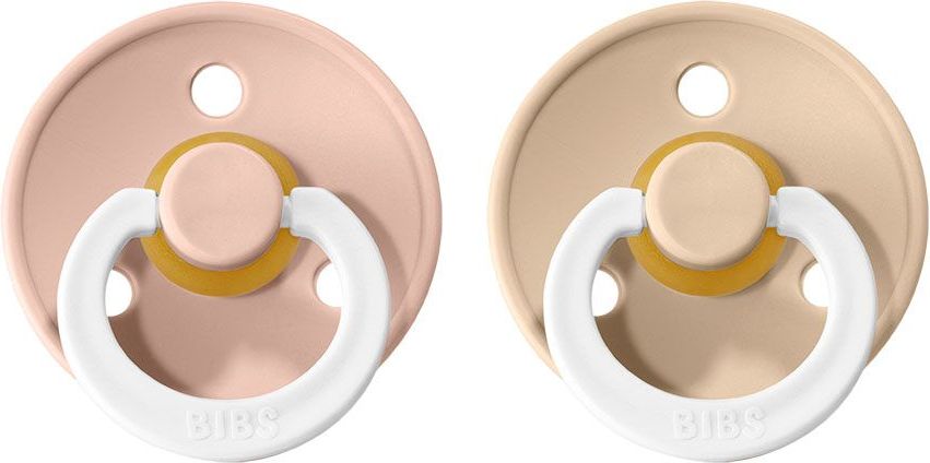 Šidítko kulaté Kaučuk 2 ks Bibs Colour Blush Noční/ Vanilla Noční - obrázek 1