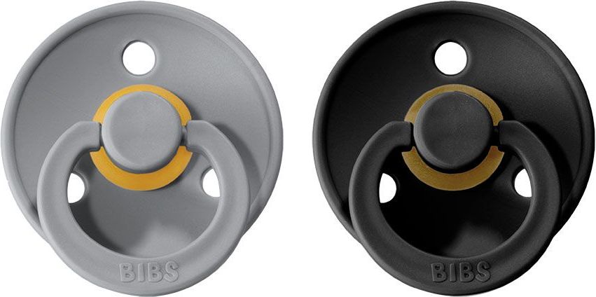Šidítko kulaté Kaučuk 2 ks Bibs Colour Cloud / Black 18 měsíců + - obrázek 1