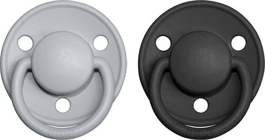 Šidítko kulaté Kaučuk 2 ks Bibs De Lux Cloud / Black - obrázek 1