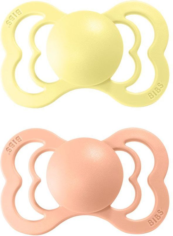 Šidítko kulaté Kaučuk 2 ks Bibs Supreme Sunshine / Peach Sunset 6-18 měsíců - obrázek 1