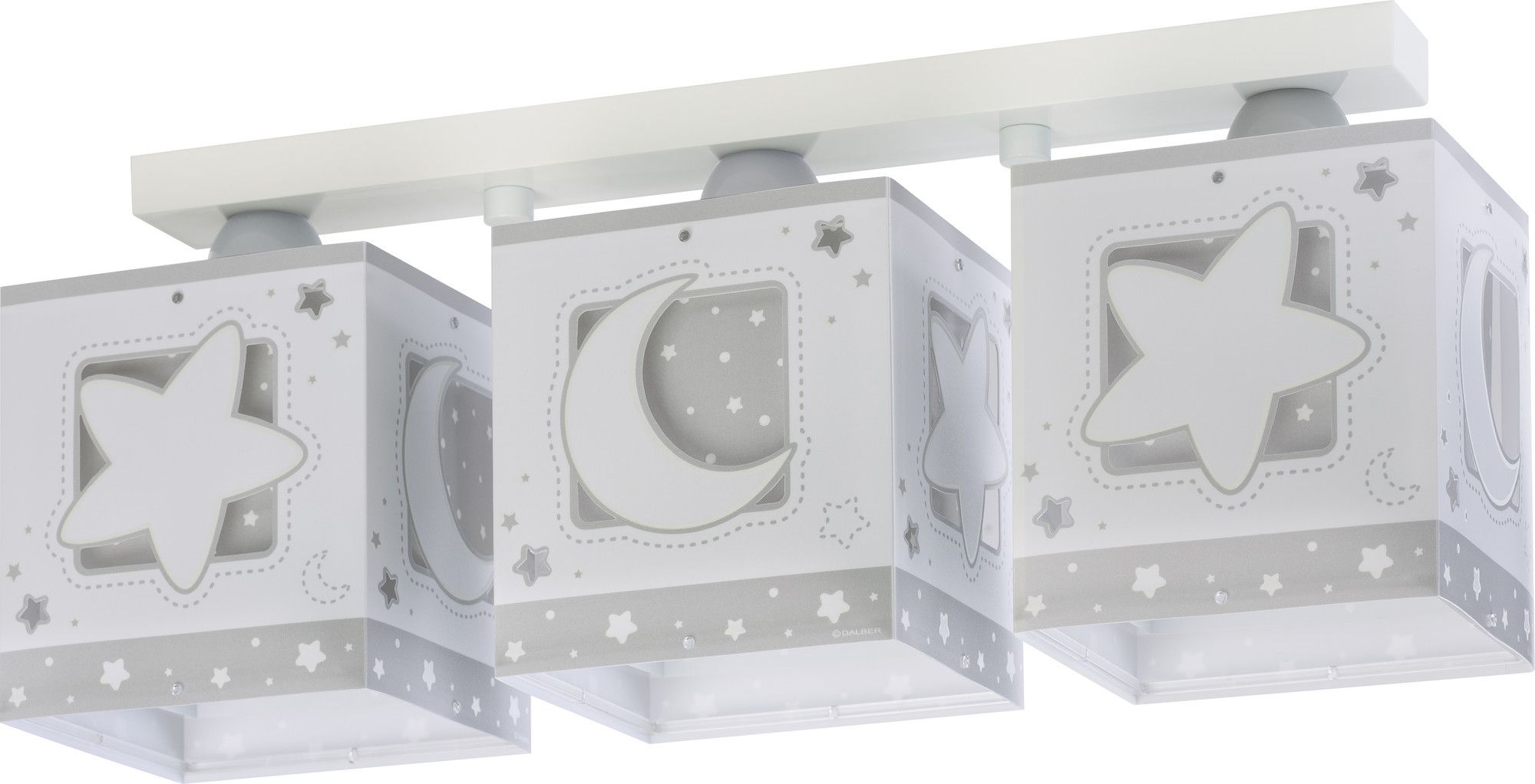 Dalber Dětské stropní svítidlo MOONLIGHT 63233NE šedé - obrázek 1