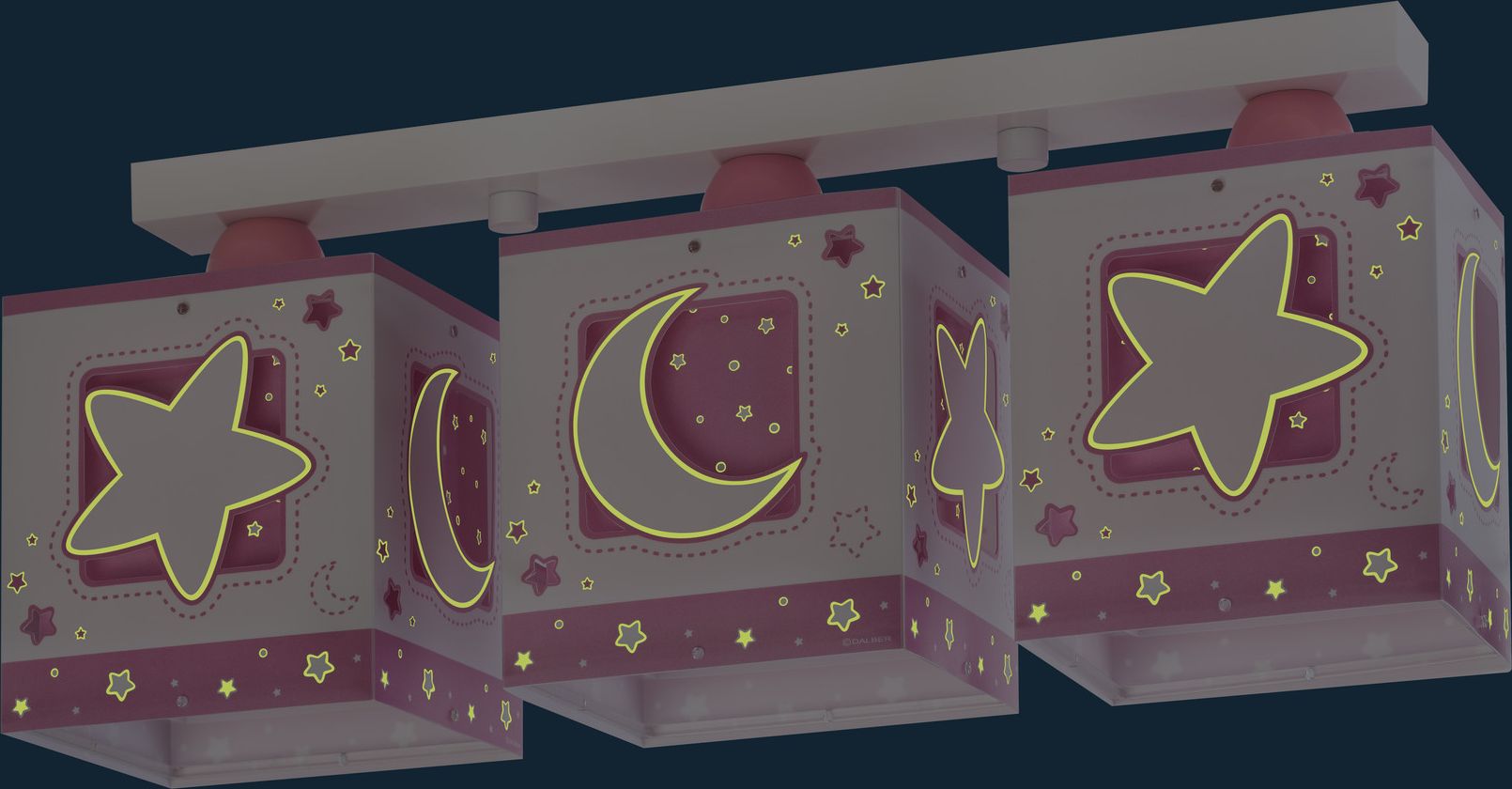 Dalber Dětské stropní svítidlo MOON LIGHT 63233NS růžové - obrázek 3
