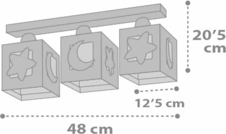 Dalber Dětské stropní svítidlo MOON LIGHT 63233NS růžové - obrázek 4