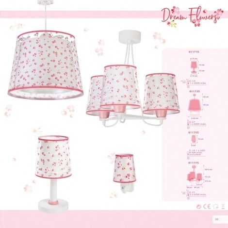 Dalber Dětský lustr DREAM FLOWERS 81172S růžový - obrázek 5