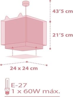 Dalber Dětský lustr LITTLE FOX 64582 růžový - obrázek 6