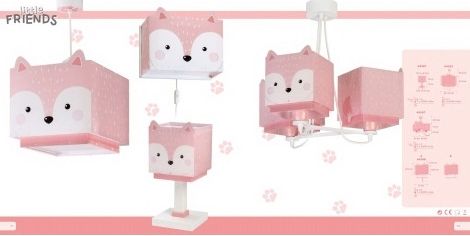 Dalber Dětský lustr LITTLE FOX 64582 růžový - obrázek 7