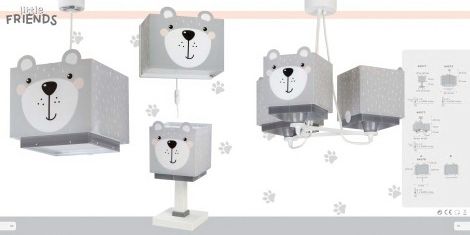 Dalber Dětský lustr LITTLE TEDDY 64572 šedý - obrázek 7