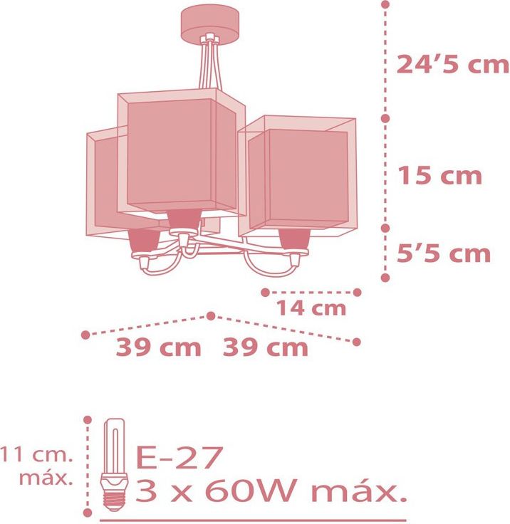 Dalber Dětský lustr KOALA 63267S růžové - obrázek 5
