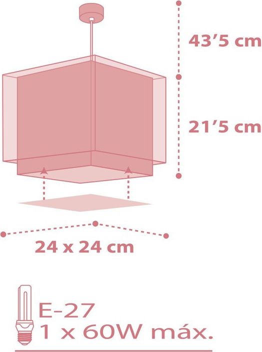 Dalber Dětský lustr KOALA 63262S růžové - obrázek 5