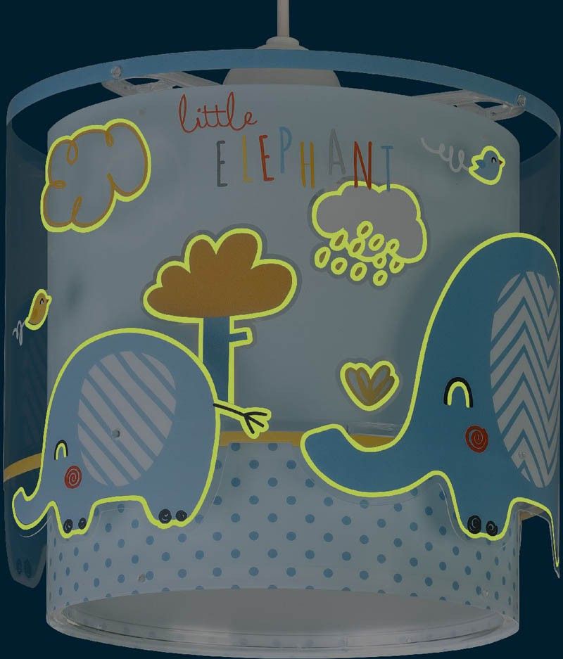 Dalber Dětský lustr LITTLE ELEPHANT 61332T modrý - obrázek 4