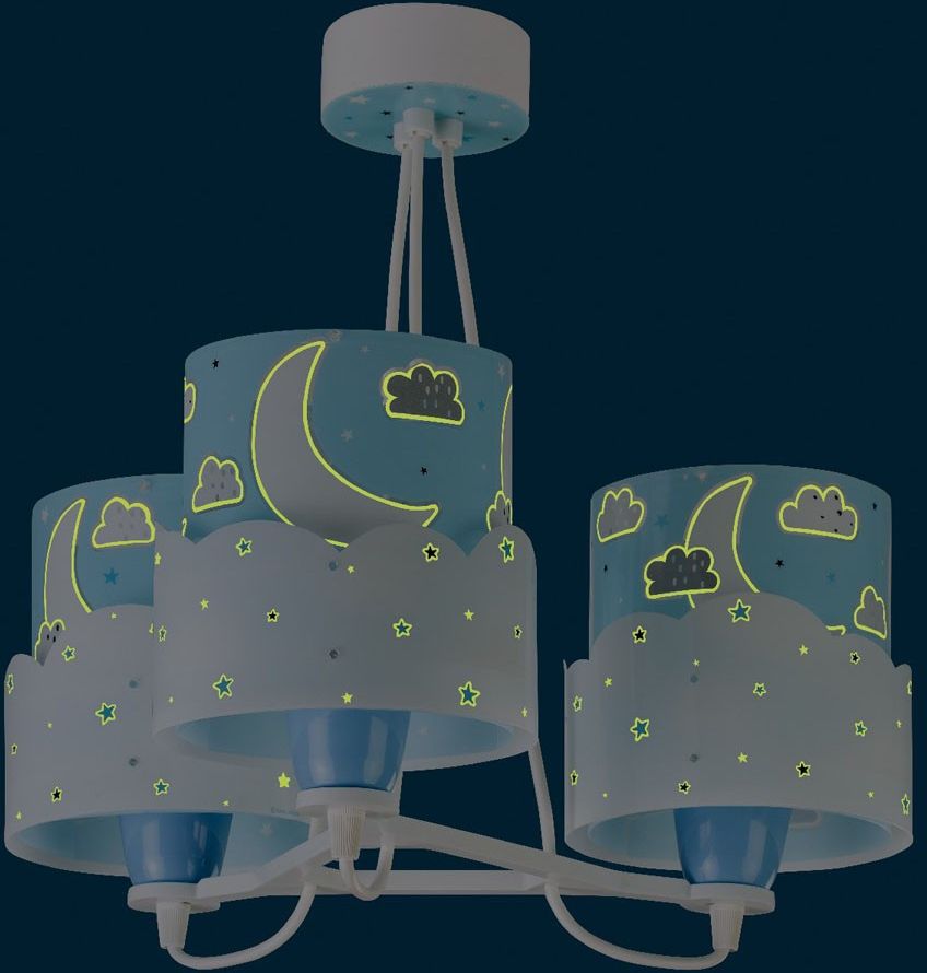 Dalber Dětský lustr MOON 61237T modrý - obrázek 5