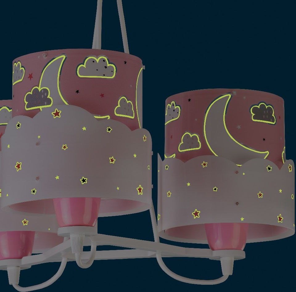 Dalber Dětský lustr MOON 61237S růžový - obrázek 5