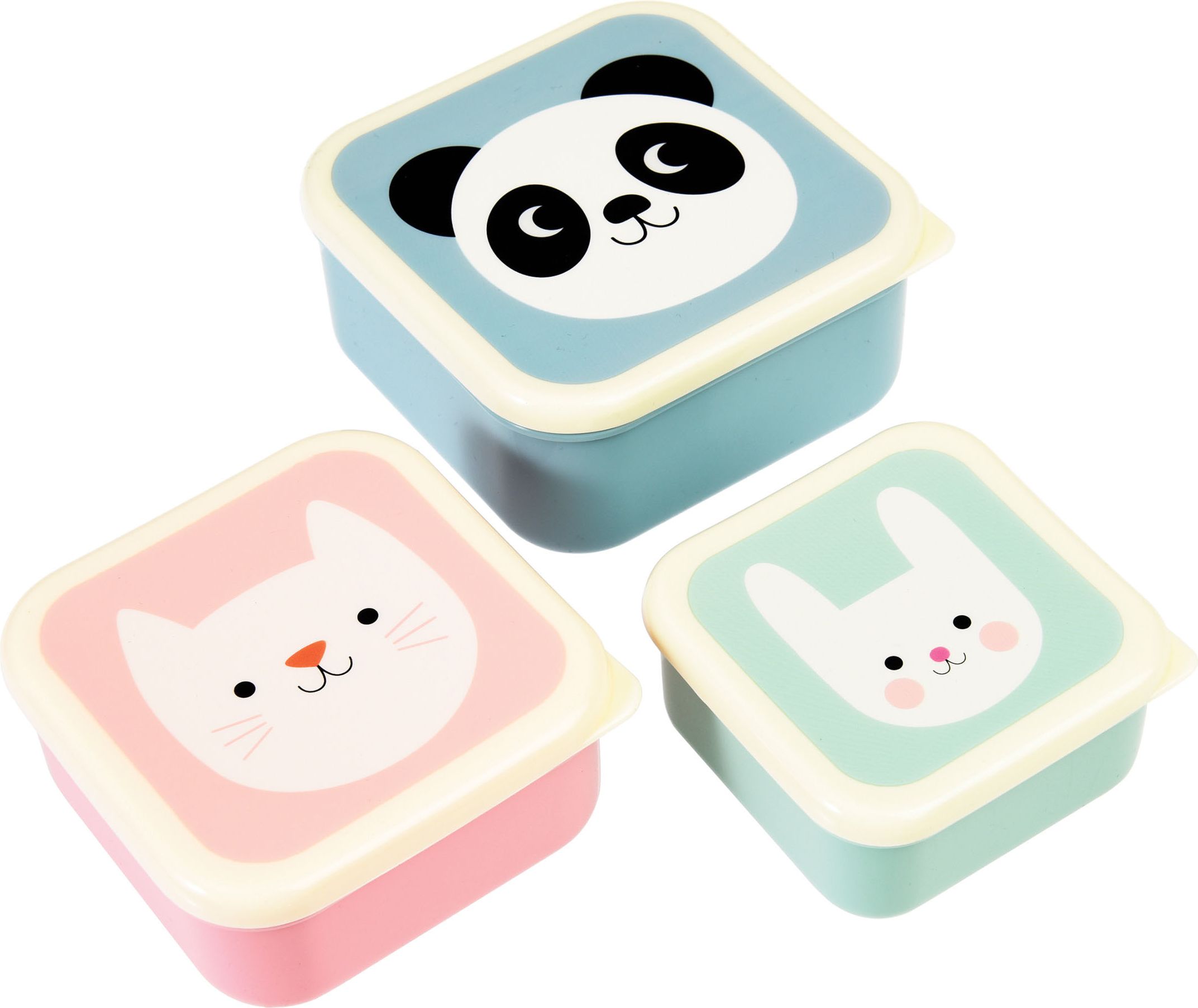 Rex London Sada 3 svačinových boxů panda, kočka, králík - obrázek 1