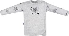 Košilka kojenecká bavlna - STARS šedá - vel.62 - obrázek 1