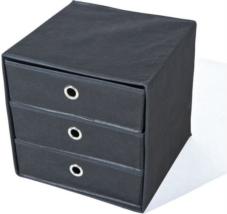IDEA nábytek Skládací box WILLY černý - obrázek 1