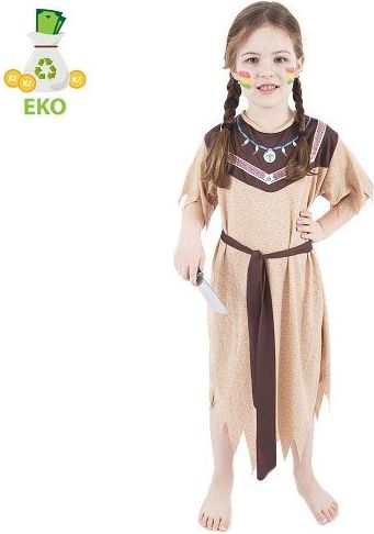 Dětský kostým Indiánka s páskem (M) EKO - obrázek 1