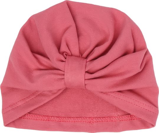 Mamatti Mamatti Bavlněná  dětská čepice - turban, Rozeta - růžová, vel. 2-3 roky - obrázek 1